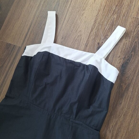 💙 R&K Embroidered Adjustable Wide Straps Smocked Back Midi Cotton Size 16 Dress - Picture 6 of 10